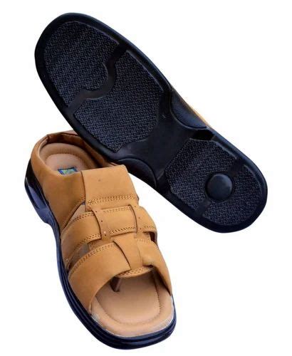 Daily Wear Men Light Brown Leather Sandal At Rs 850pair In Kanpur Id 2852431414973