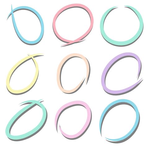 Sweet Pastel Colors Brush Circle Shape For Decoration Crafts Project