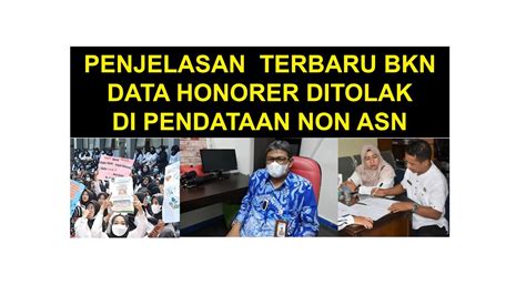 PENJELASAN TERBARU SOAL DATA HONORER DITOLAK DI PENDATAAN NON ASN YouTube