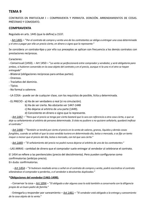 DCHO Civil TEMA 9 Apuntes Redactados Para Estudiar El Examen TEMA 9