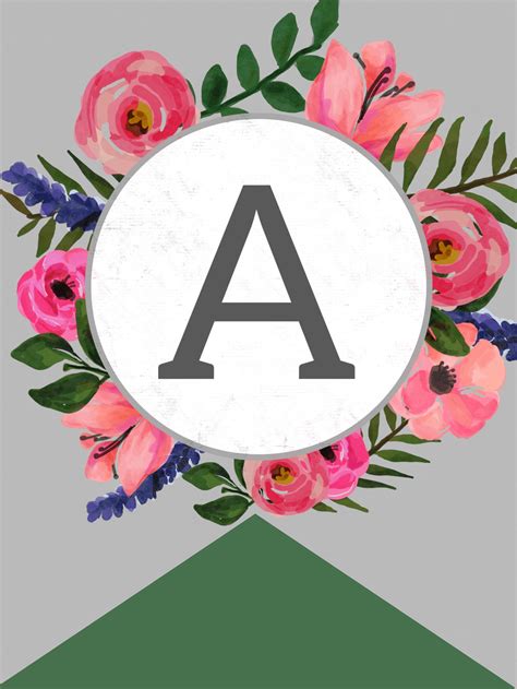 Flower Letters Printable