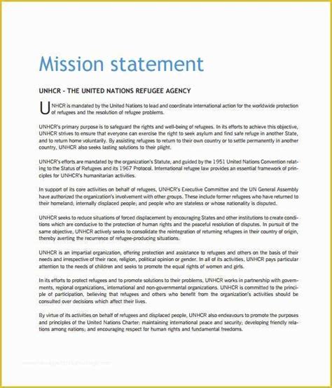 Mission Statement Template Free Of 14 Statement Templates Free Word Pdf