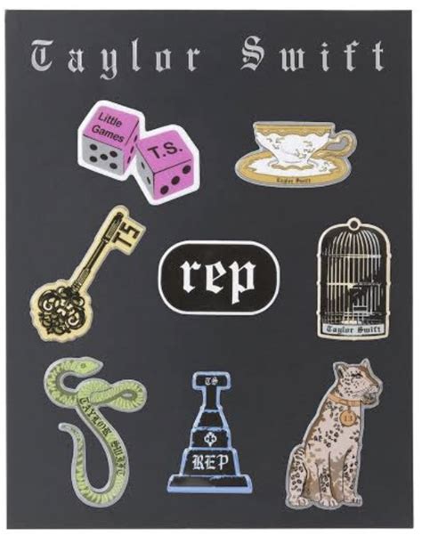 RARE taylor swift reputation puffy stickers sold per piece, Hobbies ...