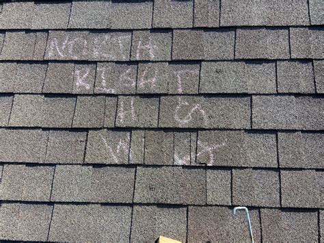 Chalk Marks From Farm Bureau Adjuster On A Roof Litespeed Construction Knoxville