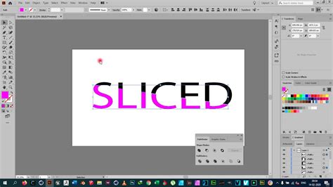 How To Make Sliced Text Effect In Adobe Illustrator Youtube