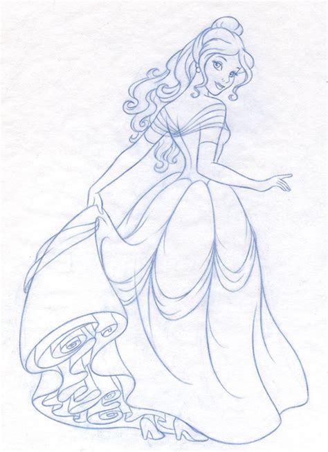 Pencil Sketch Disney Princess Drawings Draw Humdinger