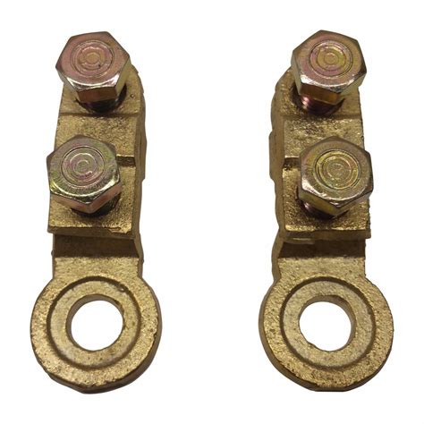 2x Solid Brass Heavy Duty Side Battery Post Cable Terminal Connectors Ebay