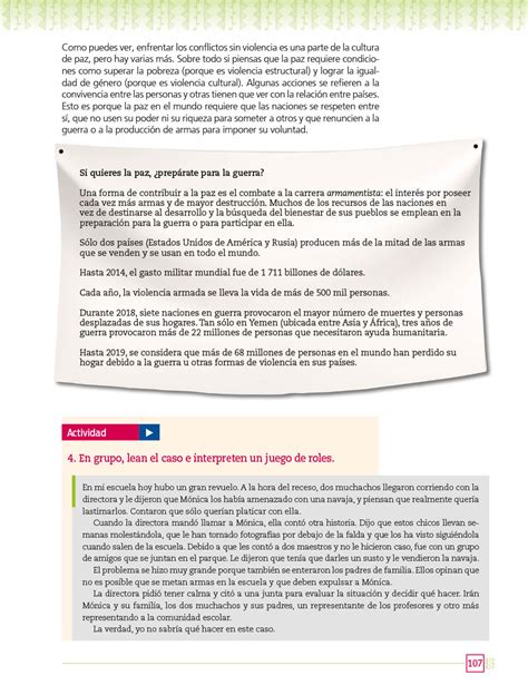 Formación Cívica Y Ética Segundo Telesecundaria 2022 2023 Página 107