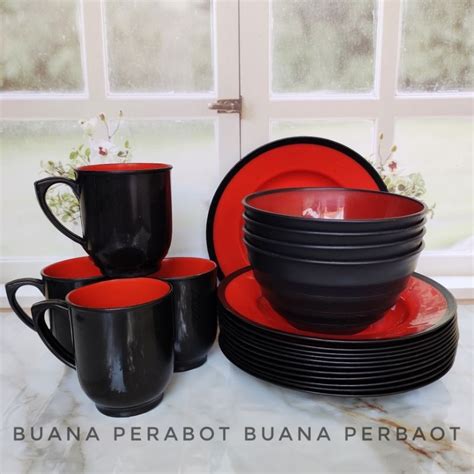 Jual PROMO SPESIAL SET LENGKAP 12 PCS TERDIRI DARI 4 PCS PIRING MAKAN