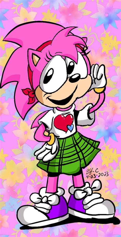 Classic Amy in Sonic the Comic Attire by spongefox on DeviantArt