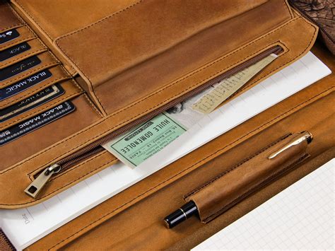 Leather Portfolio Compendium For Men Tablet Case With Handle Etsy