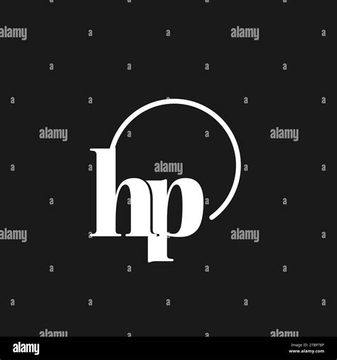 Hp Logo Initials Monogram With Circular Lines Minimalist And Clean