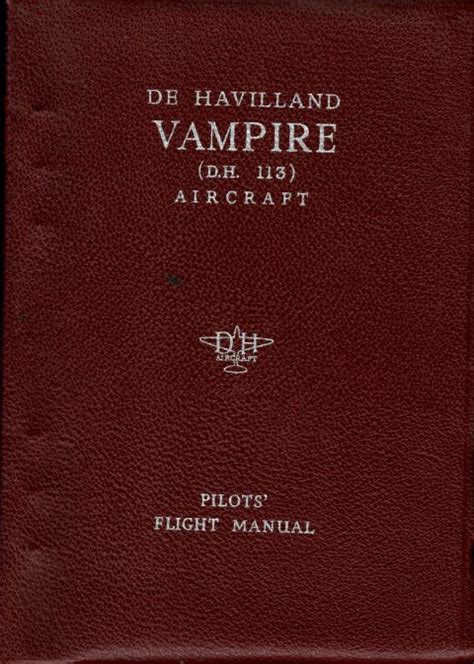 De Havilland Dh Dh Dh Vampire Flight Manuals