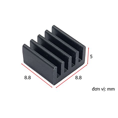 Nhôm Tản Nhiệt Mini 8 8 X 8 8 X 5mm Nshop