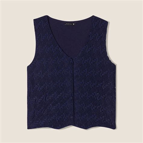 Gilet Sans Manches Bleu Fonc Femme Br Al