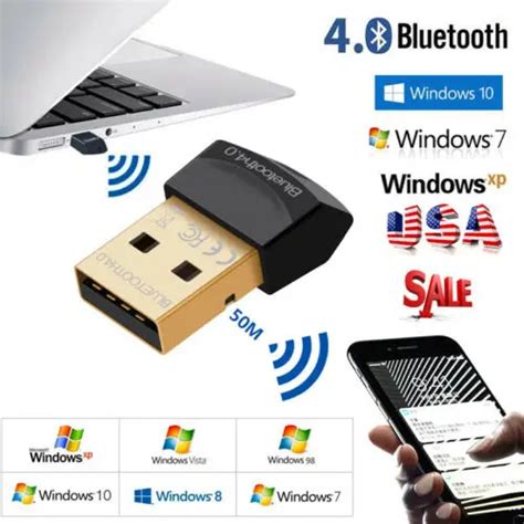 Mini Usb Bluetooth Csr 4 0 Adapter Dongle Windows 7 8 10 Pc Laptop Us Seller Usb Bluetooth