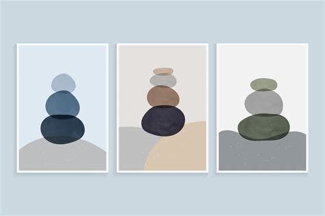 Wall Art with Rock Balancing Style Graphic by medelwardi · Creative Fabrica