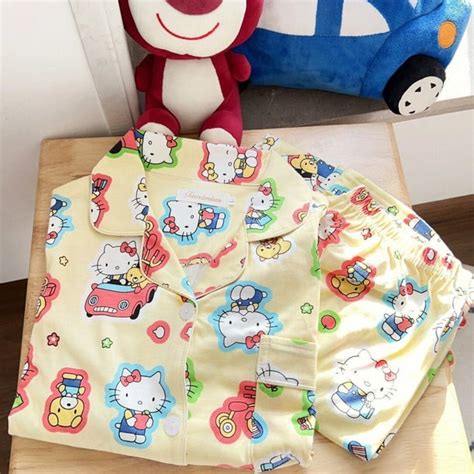 Sanrio Pijama De Hello Kitty Para Mujer Ropa De Dormir De Manga Larga