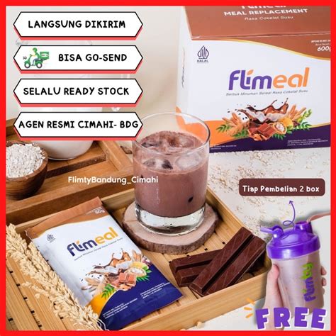 Jual READY Flimeal Coklat Susu Meal Replacement 1 Box Isi 12