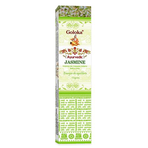 Incenso Indiano Goloka Ayurvedic Jasmine Lotus Loja