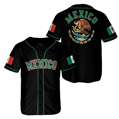 Eagle Mexico Baseball Jersey Jersey De Mexico Flag Baseball Jersey For