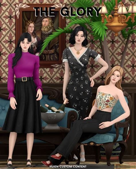 The Glory Items Huien Sims Mods Clothes Sims Dresses Sims