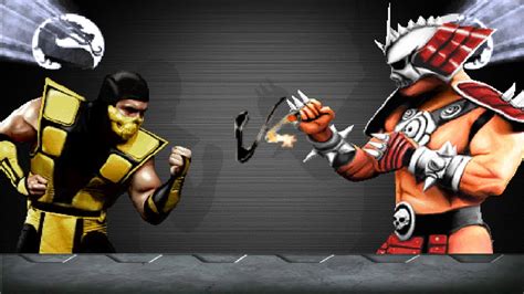 Scorpion Vs Shao Kahn Fight Mortal Kombat Youtube