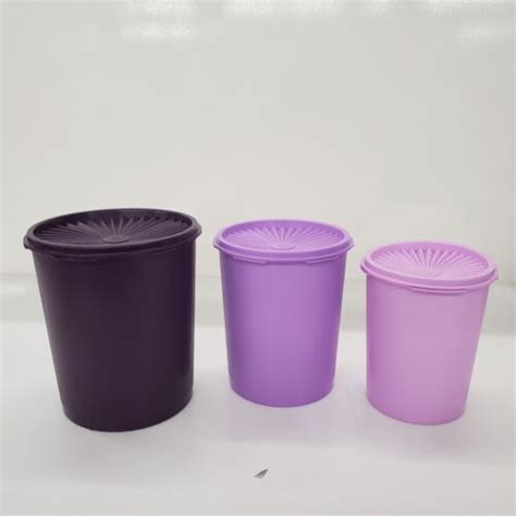 Tupperware Purple Stacking Round Containers Pc Set Ebay