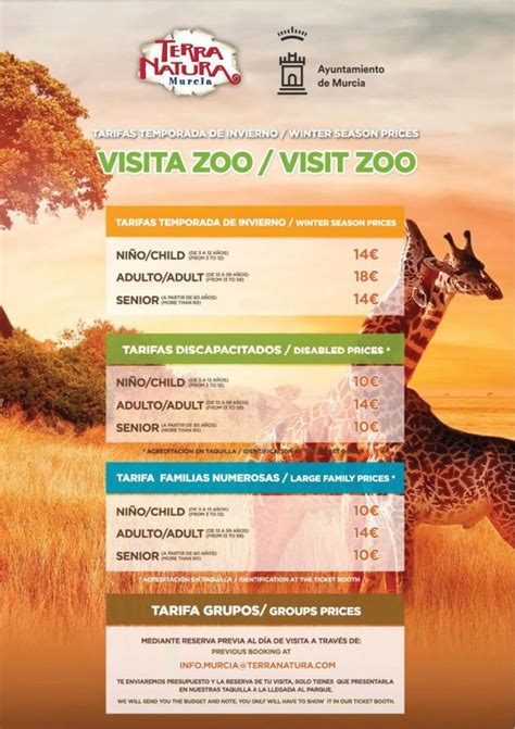 Tarifas Terra Natura Murcia