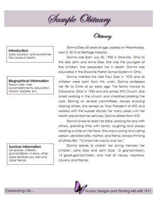 7+ Inspiration Sample Obituaries For Mother - Best kids worksheet template