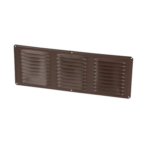 Air Vent 16 In X 6 In Rectangular Brown Screen Included Aluminum Soffit Vent 24 Piece