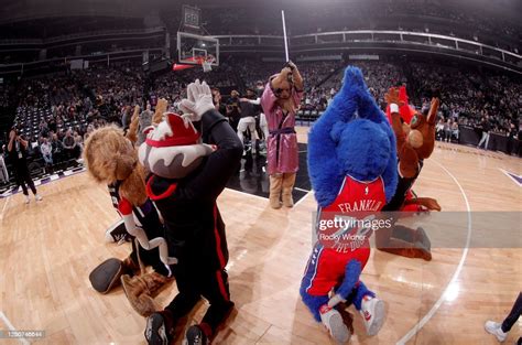 Sacramento Kings mascot Slamson performs with Benny the Bull, The ...