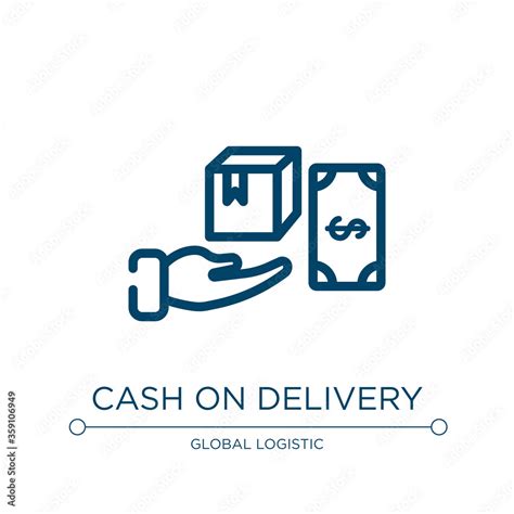 Cash on delivery icon. Linear vector illustration from logistics ...