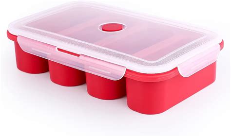 Amazon Silicone Freezer Trays Extra Large Soup Ice Cube Tray Food