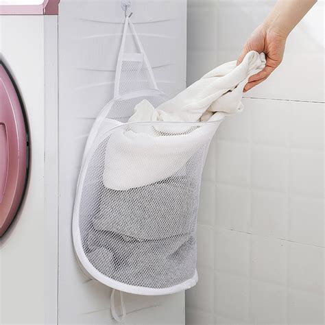 Spring Saving Clearance Pop Up Hanging Laundry Hamper Small Mesh