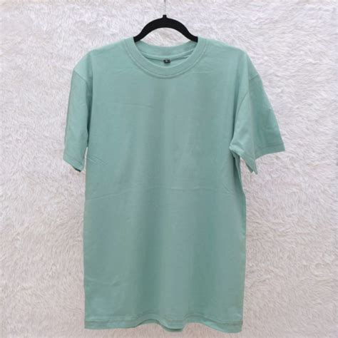 Jual Edisi Terbatas Kaos Polos Sage Green Cotton Combed 30s Untuk Pria