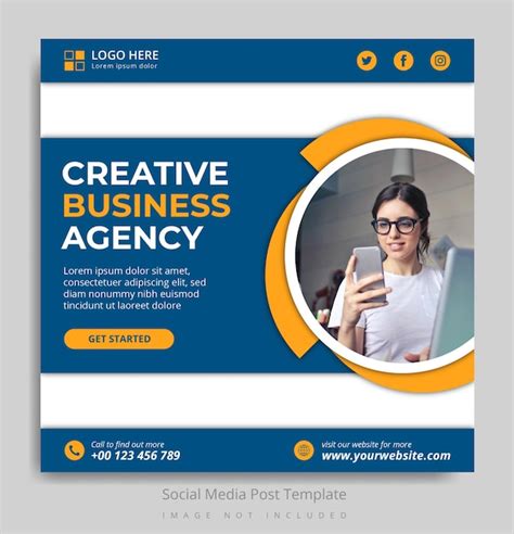 Premium Vector Creative Business Agency Social Media Post Template