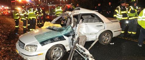 Driver Hurt After Car Crashes Into Utility Pole Officials Say Newsday