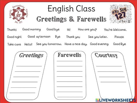 Greetings & Farewells activity | English for beginners, Worksheets for ...