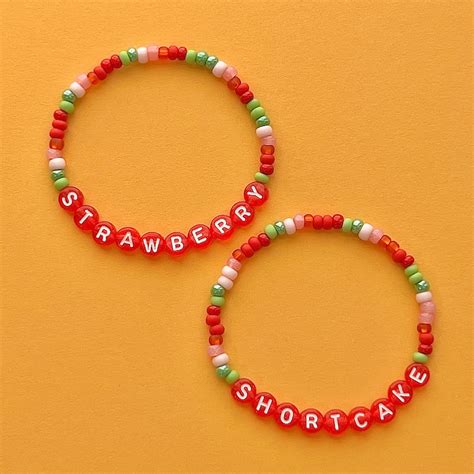 Strawberry Shortcake Beaded Bracelets Etsy