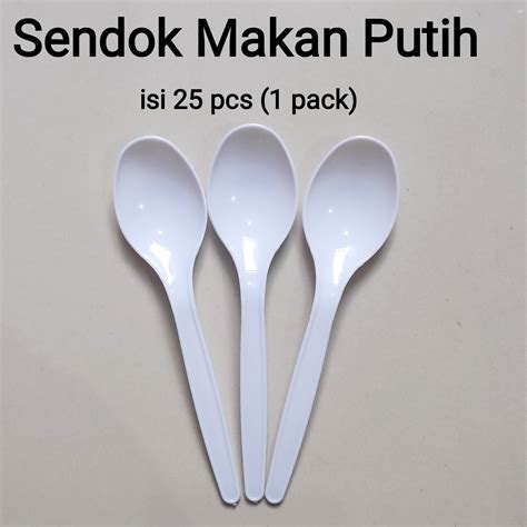 sendok plastik putih - sendok makan plastik - sendok plastik | Lazada ...