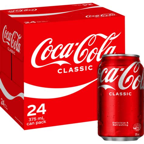 Coca-Cola Classic Soft Drink Multipack Cans 24 X 375ml 24.0x375ml ...