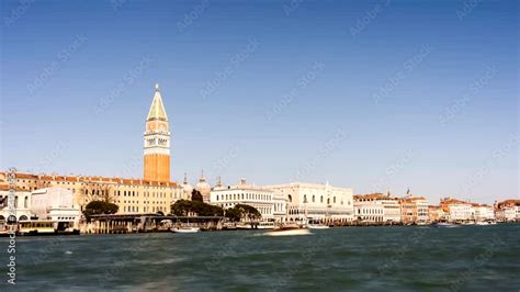 Vidéo Stock Time lapse footage of Gorgeous view of the San Marco bell