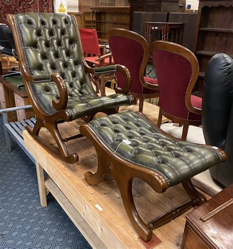 Chesterfield Rocking Chair Stool Southgate Auction Rooms