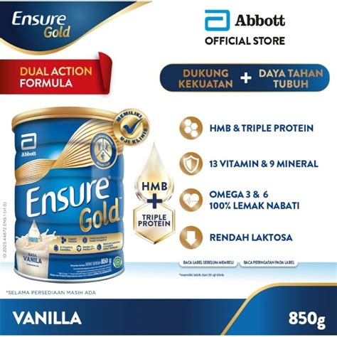 Ensure Gold Hmb Vanilla Gr Low Lactose Adult Nutrition Gr