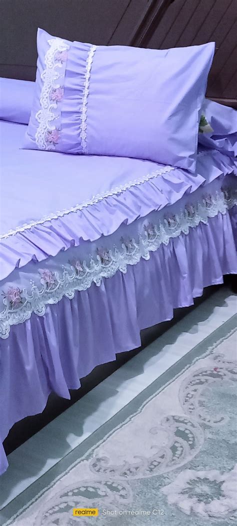 طقم سرير كبير قطن محلى بالجوبير Designer Bed Sheets Luxury