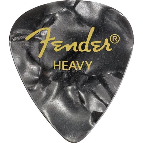 Fender Picks Black Moto Heavy Er Set Premium Celluloid Music