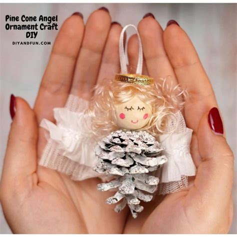 Pine Cone Angel Ornament Craft DIY DIY And Fun