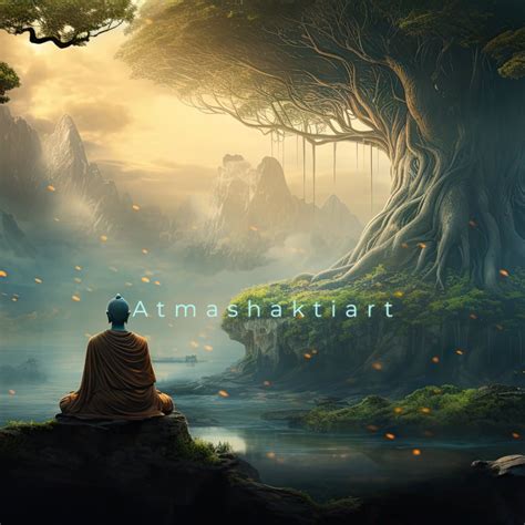 Buddha Under A Tree Nirvana Buddhism Digital Art Instant Download Lord