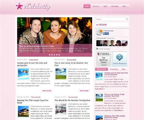 Best Free And Premium Celebrity Wordpress Themes Webprecis